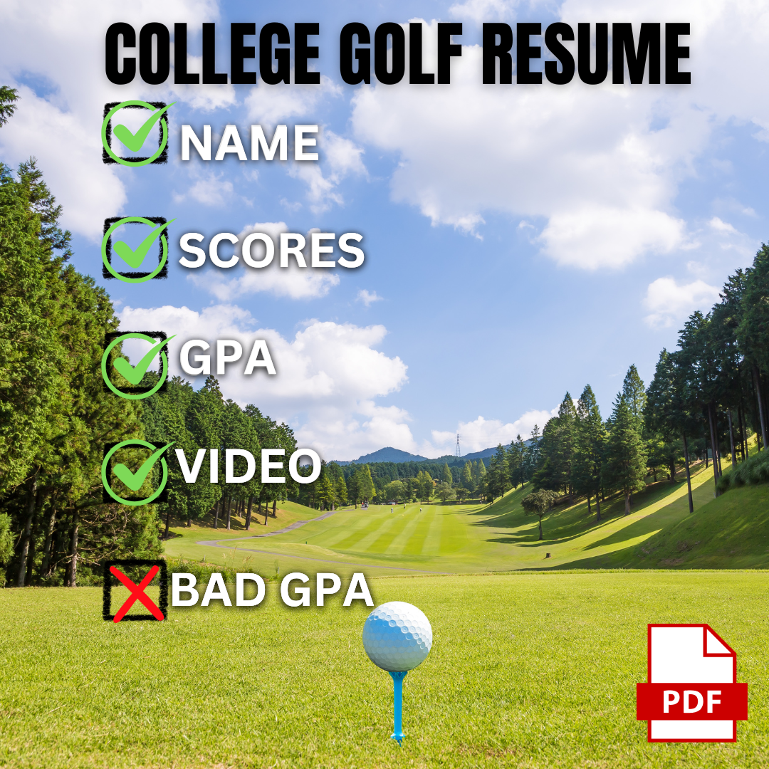 Free College Golf Resume Checklist